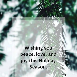 Wishing you peace